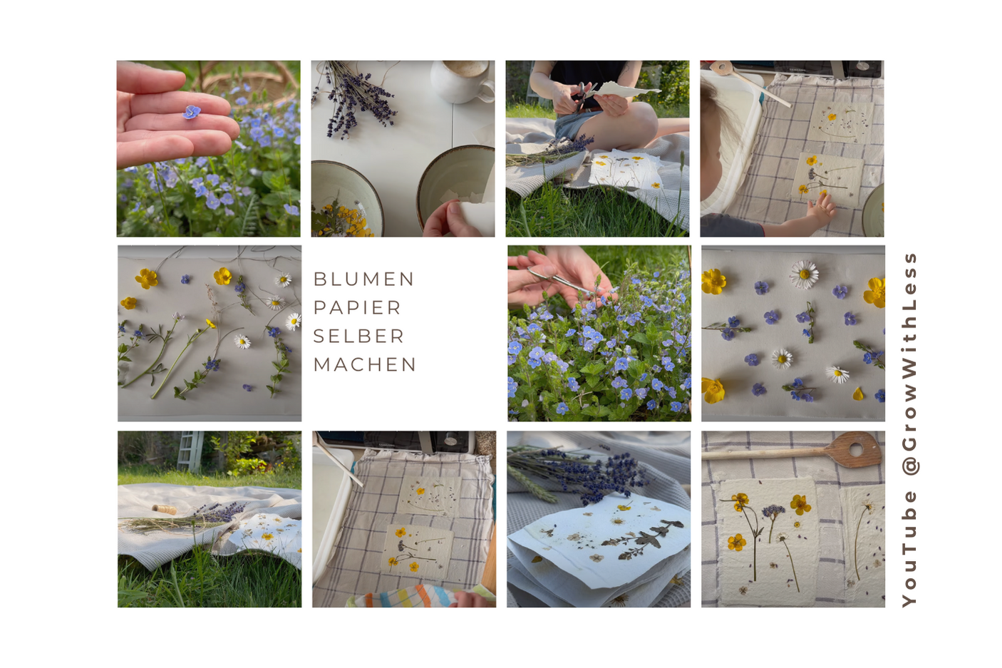 Grow WIth Less Blumen Papier Schöpfen